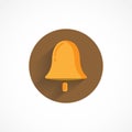 Bell flat icon with shadow. time icon Royalty Free Stock Photo