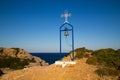 Bell and Cross on Telendos Island Royalty Free Stock Photo