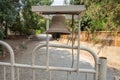 Bell of Deir Rafat or Shrine of Our Lady Queen of Palestine - Catholic monastery in Israel Royalty Free Stock Photo