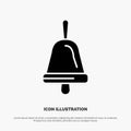 Bell, Education, School solid Glyph Icon vector Royalty Free Stock Photo