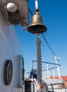 The bell at front part historic ship