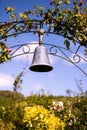 Bell hanging a hoop in the garden Royalty Free Stock Photo