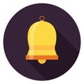 Bell icon in flat design.