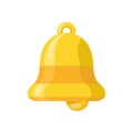 Bell icon with solid and flat color design. Royalty Free Stock Photo