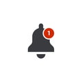 Bell icon. Vector icon. Bell shape symbol. Notification sign. Alarm signal button. Jingle bell