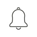 Bell icon vector. Line alarm symbol.