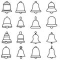 Bell icon vector set. Notification illustration sign collection. alarm symbol. buzzer logo.