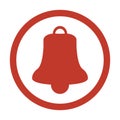 Bell icon on white background. Royalty Free Stock Photo