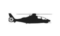 Bell 360 invictus attack helicopter. us army symbol. vector image for military concepts and web design