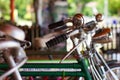 Bell and lamps, antique bicycles Royalty Free Stock Photo