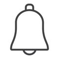 Bell line icon, web and mobile, ring sign