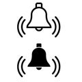 Bell linear vector icon. alarm illustration sign. alert symbol. doorbell logo.