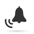 Bell notification alarm ringing bell sounds wave icon vector illustrations