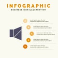 Bell, Off, Silent, Twitter Solid Icon Infographics 5 Steps Presentation Background