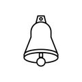 Bell outline icon. Symbol, logo illustration for mobile concept and web design.