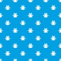 Bell pattern seamless blue Royalty Free Stock Photo