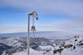 The bell at the peak of Bukreev Royalty Free Stock Photo