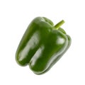 Bell pepper, big green, perfect isolate on a white background Royalty Free Stock Photo