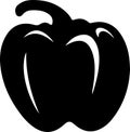 bell pepper Black Silhouette Generative Ai Royalty Free Stock Photo