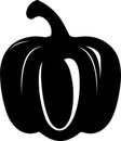bell pepper Black Silhouette Generative Ai Royalty Free Stock Photo