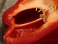 Bell pepper cut macro Royalty Free Stock Photo