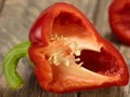 Bell pepper cut macro Royalty Free Stock Photo