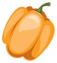 Bell pepper icon. Cartoon yellow fresh vegetable Royalty Free Stock Photo