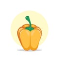 bell pepper illustration on white background. bell pepper clipart. bell pepper flat icon Royalty Free Stock Photo