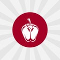 Bell pepper isolated icon. vegetables design element Royalty Free Stock Photo