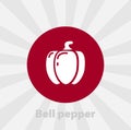 Bell pepper isolated icon. vegetables design element Royalty Free Stock Photo