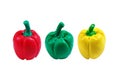 Bell pepper model from japanese clay Royalty Free Stock Photo