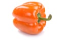 Bell pepper orange paprika fresh vegetable isolated on white