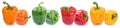 Bell pepper peppers paprika paprikas colorful vegetable isolated Royalty Free Stock Photo