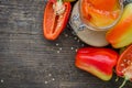 Bell pepper preserved in a glass jar Royalty Free Stock Photo