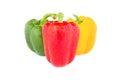 Bell pepper three colors Royalty Free Stock Photo