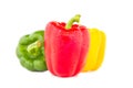 Bell pepper three colors Royalty Free Stock Photo