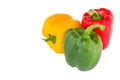 Bell pepper three colors Royalty Free Stock Photo