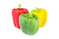 Bell pepper three colors Royalty Free Stock Photo