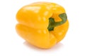 Bell pepper yellow paprika fresh vegetable isolated on white