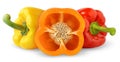 Bell peppers of different colors Royalty Free Stock Photo