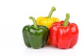 Bell peppers or capsicum isolated on white background Royalty Free Stock Photo