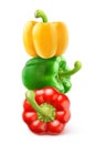 Bell peppers in a stack Royalty Free Stock Photo