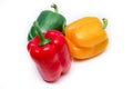 Bell peppers on white background. Red, Yellow and  Green fresh bell pepper Royalty Free Stock Photo