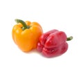 Bell peppers, white background Royalty Free Stock Photo