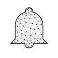 Bell polygonal vector icon