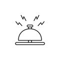 bell, reception icon. Simple thin line, outline vector of Hotel Service icons for UI and UX, website or mobile application