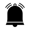 Bell reception vector glyph flat icon