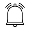 Bell reception vector thin line icon