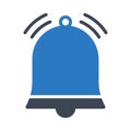Bell reception vector glyph color icon