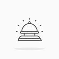 Bell Receptionist icon. Outline style